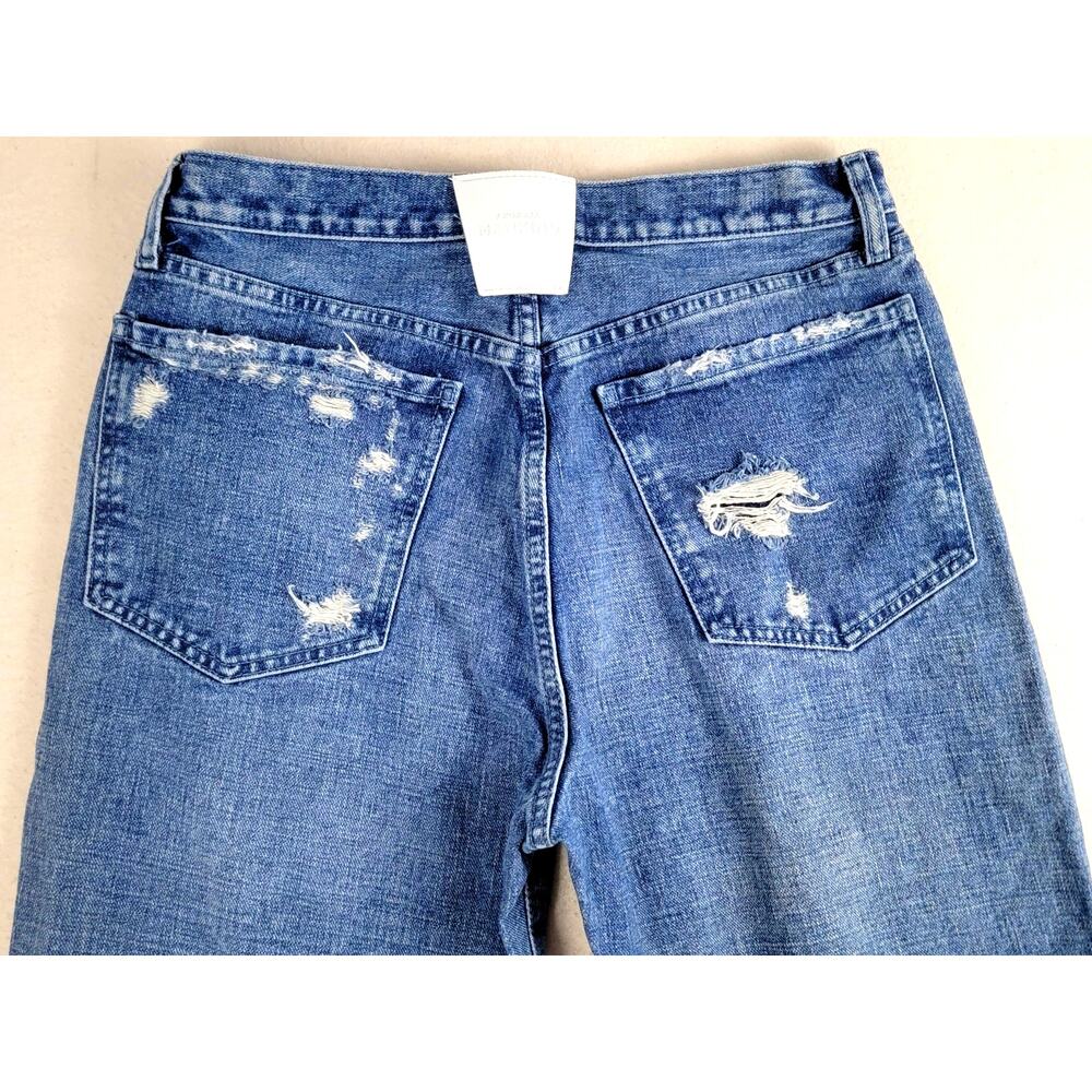 7 For All Mankind Easy Straight Maribl Distressed Jeans Size 27 - Picture 5 of 11
